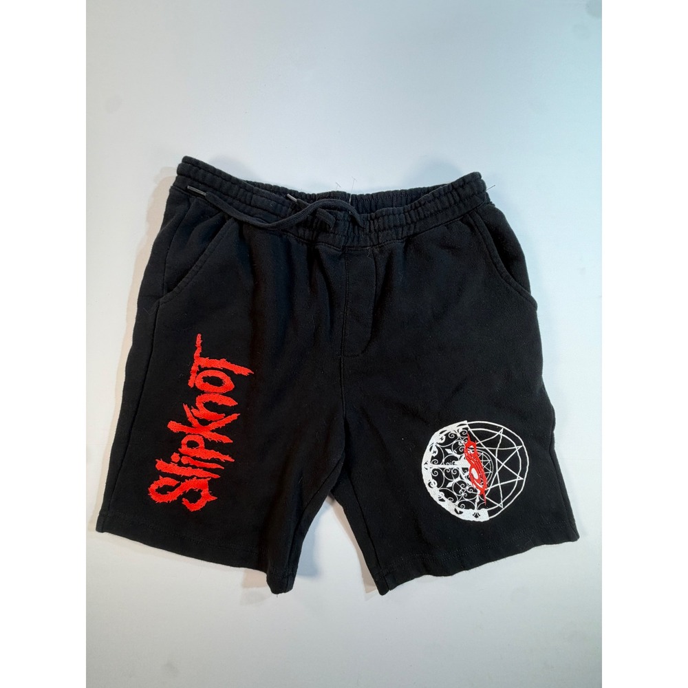 Slipknot Official Band Merchandise Black Sweat Shorts Mens Medium Red Logo